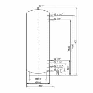 Теплоаккумулятор Thermo Alliance TAM-00 750 (без изоляции)