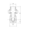Вентиль простой Icma 1/2″ заднее подключение №917 74244