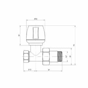 Кран радиаторный Icma 1/2″ прямой №813