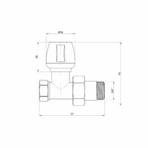 Ручной вентиль ICMA 813 3/4″ прямой