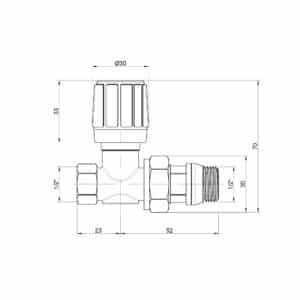 Ручной вентиль ICMA 954 1/2″ прямой