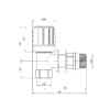 Кран радиаторный Icma 1/2″ с антипротечкой угловой №951 73450