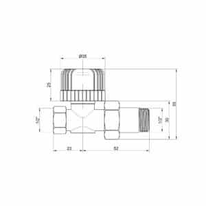 Кран радиаторный Icma 1/2″ 28х1,5 прямой №775