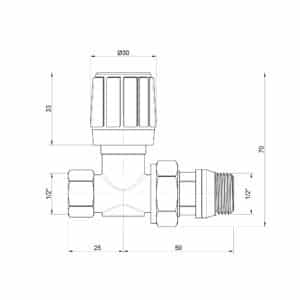 Вентиль-термостат ICMA 975 1/2″ прямой