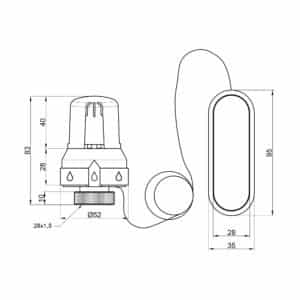Термостатическая головка ICMA 987 M28 x1.5
