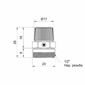 Ручной воздухоотводчик ICMA 702 1/2″