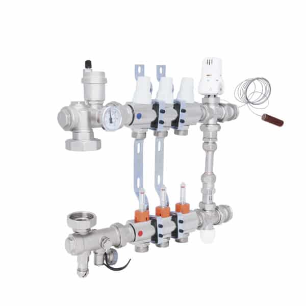 Коллекторная группа ICMA 1″ x 3 выхода, с расходомерами K0111 фото 
