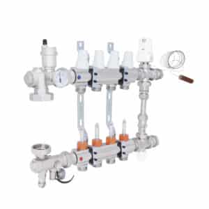 Коллекторная группа ICMA 1″ x 4 выхода, с расходомерами K0111