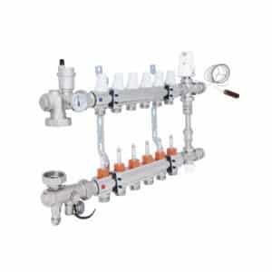 Коллекторная группа ICMA 1″ x 6 выхода, с расходомерами K0111