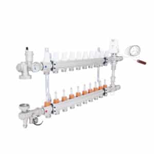 Коллекторная группа ICMA 1″ x 10 выхода, с расходомерами K0111