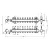 Коллекторная группа ICMA 1″ x 11 выхода, с расходомерами K0111 73313