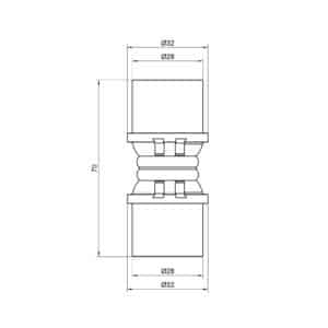 Прямой фитинг ICMA 400 press 26 x 26