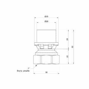Прямой фитинг ICMA 401 26 x 1″ с внутренней резьбой