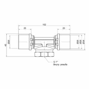 Тройник пресс Icma 26х1″х26 ВР №408