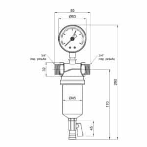 Самопромывной фильтр ICMA 750 1/2″ x  	3/4″