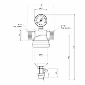 Самопромывной фильтр ICMA 750 1 1/4″ x 1 1/2″