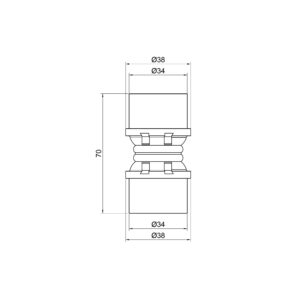 Прямой фитинг ICMA 400 press 32 x 32