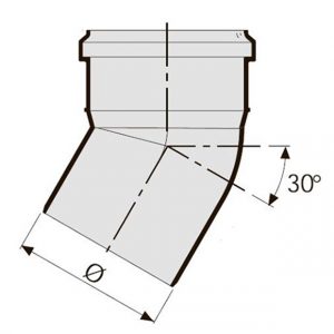 Колено VALSIR PP HTB Ø110 x 30°