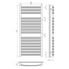 Электро полотенцесушитель LARIS АТЛАНТ П12 500 x 1200 38503
