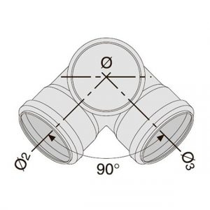 Крестовина двухплоскостная 67° VALSIR PP HTED Ø110/50/110