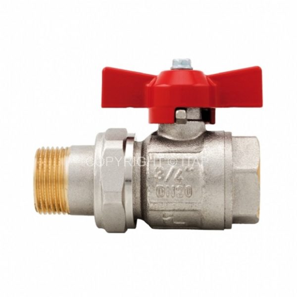 098 IDEAL кран кульовий, повнопрохідний, зі згоном, 3/4″ (DN 20), ЗР-ВР фото 